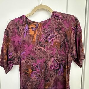 Vintage purple paisley dress